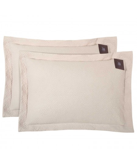 GREENWICH POLO CLUB ΖΕΥΓΟΣ ΜΑΞΙΛΑΡΟΘΗΚΕΣ ESSENTIAL 4451 BEIGE 50Χ70+5