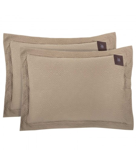 GREENWICH POLO CLUB ΖΕΥΓΟΣ ΜΑΞΙΛΑΡΟΘΗΚΕΣ ESSENTIAL 4452 TAUPE 50Χ70+5