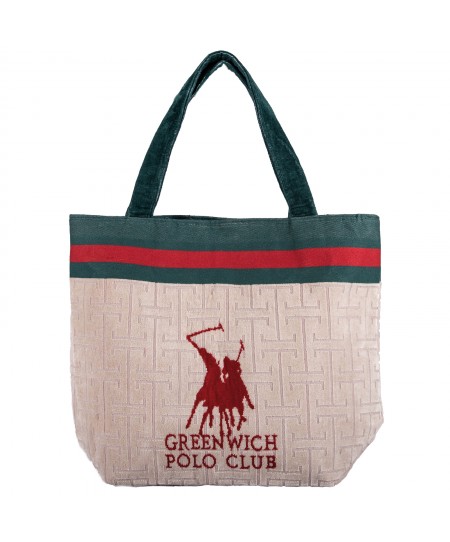 GREENWICH POLO CLUB ΤΣΑΝΤΑ ΘΑΛΑΣΣΗΣ 55Χ40 ESSENTIAL 5225 RED, TAUPE