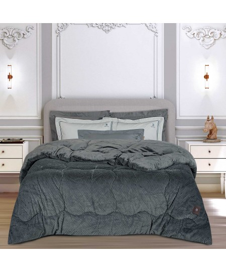 GREENWICH POLO CLUB ΚΟΥΒΕΡΤΟΠΑΠΛΩΜΑ RABBIT FAUX FUR KING ESSENTIAL 3954 GREY 240Χ250