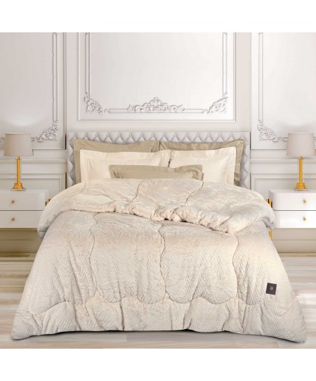 GREENWICH POLO CLUB ΚΟΥΒΕΡΤΟΠΑΠΛΩΜΑ RABBIT FAUX FUR KING ESSENTIAL 3952 IVORY 240Χ250