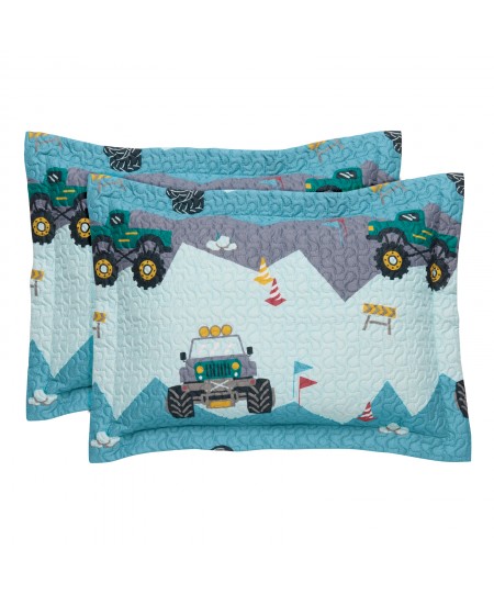 DAS KIDS ΖΕΥΓΟΣ ΜΑΞΙΛΑΡΟΘΗΚΕΣ 4926 GREEN, GREY 50Χ70+5