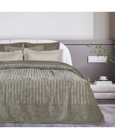 DAS HOME ΚΟΥΒΕΡΤΑ VELOUR MONH 1350 TAUPE