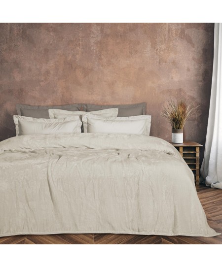 DAS HOME ΚΟΥΒΕΡΤΑ VELOUR MONH 1341 IVORY 160X220