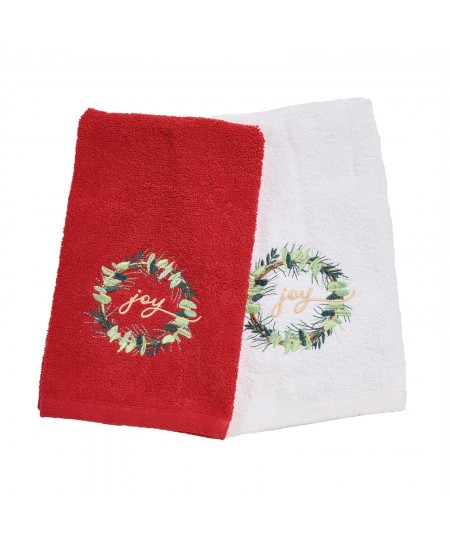 DAS HOME CHRISTMAS ΠΟΤΗΡΟΠΑΝΑ ΣΕΤ 2ΤΜΧ 30X50 0906 RED, WHITE