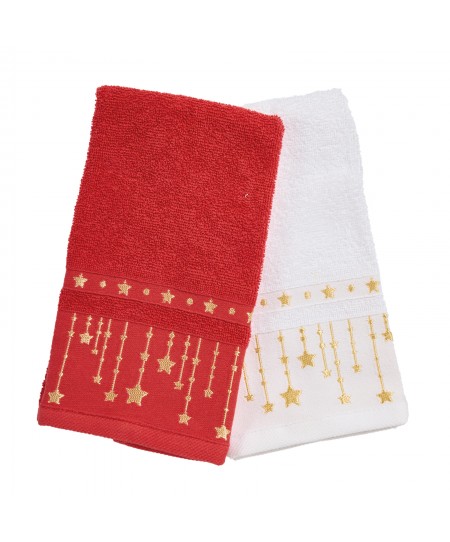 DAS HOME CHRISTMAS ΠΟΤΗΡΟΠΑΝΑ ΣΕΤ 2ΤΜΧ 30X50 0907 RED, WHITE