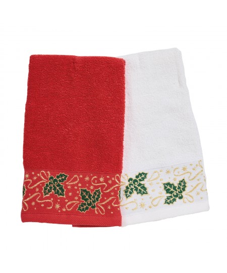 DAS HOME CHRISTMAS ΠΟΤΗΡΟΠΑΝΑ ΣΕΤ 2ΤΜΧ 30X50 0909 RED, WHITE