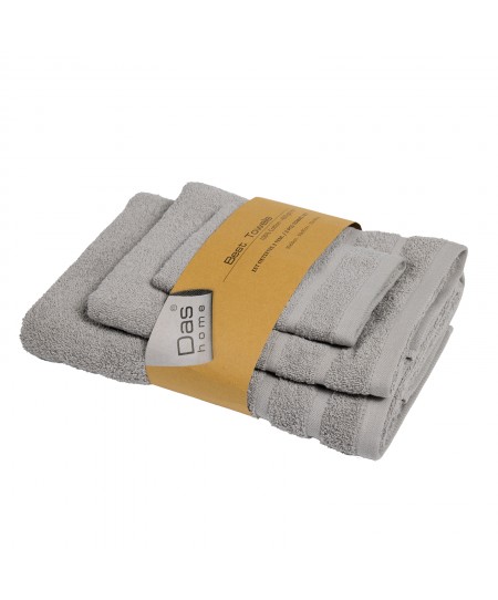 DAS HOME ΣΕΤ ΠΕΤΣΕΤΕΣ 3ΤΕΜΑΧΙΩΝ BEST 0704 GREY