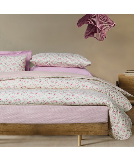 DAS HOME ΣΕΤ ΣΕΝΤΟΝΙΑ ΜΟΝΑ HAPPY FLANNEL 9700 ECRU, PINK 170Χ260