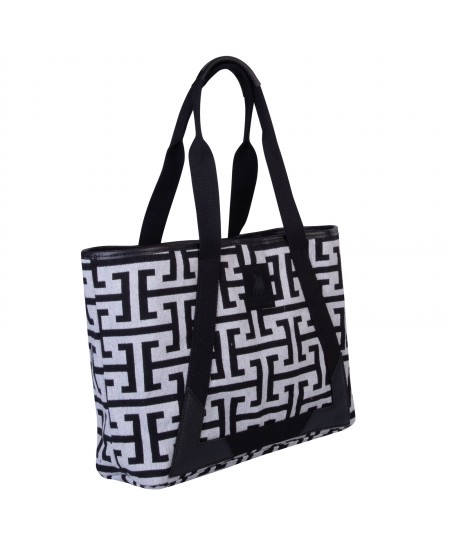 GREENWICH POLO CLUB ΤΣΑΝΤΑ ΘΑΛΑΣΣΗΣ 35Χ42Χ12 3839 ΓΚΡΙ, ΜΑΥΡΟ