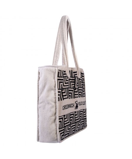 GREENWICH POLO CLUB ΤΣΑΝΤΑ ΘΑΛΑΣΣΗΣ 42Χ45 3732 ΕΚΡΟΥ, ΜΑΥΡΟ