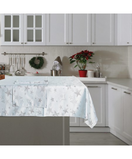 DAS HOME CHRISTMAS ΤΡΑΠΕΖΟΜΑΝΤΗΛΟ 140Χ220 0719 ΑΣΗΜΙ, ΙΒΟΥΑΡ