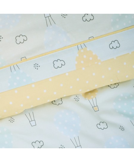 DAS KIDS ΣΕΤ ΠΑΠΛΩΜΑΤΟΘΗΚΗ ΜΟΝΗ 4880 ΓΑΛΑΖΙΟ, ΚΙΤΡΙΝΟ, ΜΕΝΤΑ 160Χ240