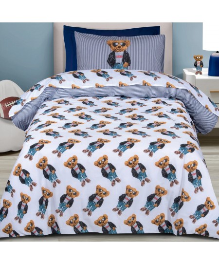 GREENWICH POLO CLUB ΣΕΤ ΣΕΝΤΟΝΙΑ ΜΟΝΑ 8838 ΛΕΥΚΟ, ΜΑΥΡΟ, ΜΠΛΕ 170Χ240