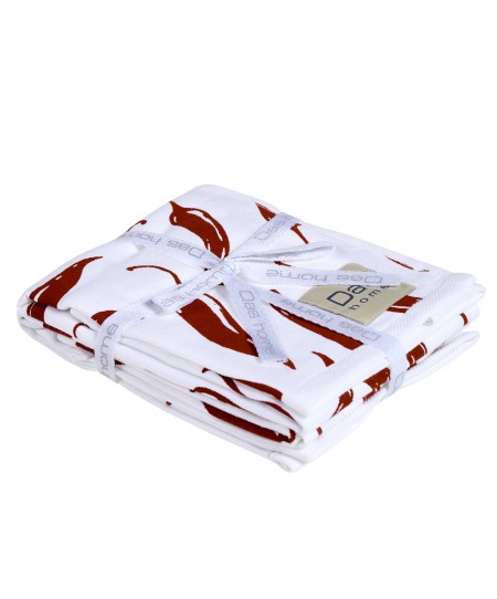DAS HOME ΣΕΤ ΠΟΤΗΡΟΠΑΝΑ 2ΤΜΧ 40Χ60 0736 BORDEAUX, WHITE