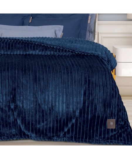 GREENWICH POLO CLUB ΚΟΥΒΕΡΤΑ FLEECE ΥΠΕΡΔΙΠΛH 3487 BLUE 220Χ240