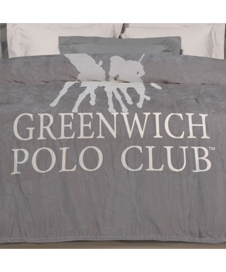 GREENWICH POLO CLUB ΚΟΥΒΕΡΤΑ FLEECE ΥΠΕΡΔΙΠΛH 3489 GREY 220Χ240