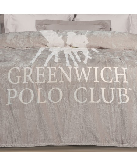 GREENWICH POLO CLUB ΚΟΥΒΕΡΤΑ FLEECE ΥΠΕΡΔΙΠΛH 3490 TAUPE 220Χ240