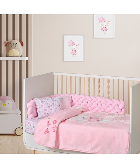 DAS BABY ΚΟΥΒΕΡΤΑ VELOUR 110X140 RELAX 4917 PINK