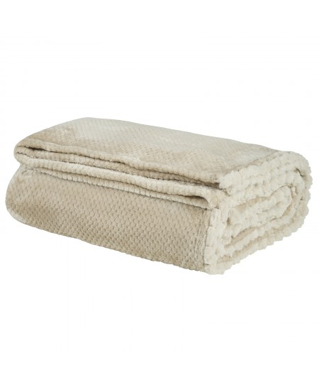 DAS HOME ΚΟΥΒΕΡΤΑ FLEECE 220Χ240 1187 BEIGE