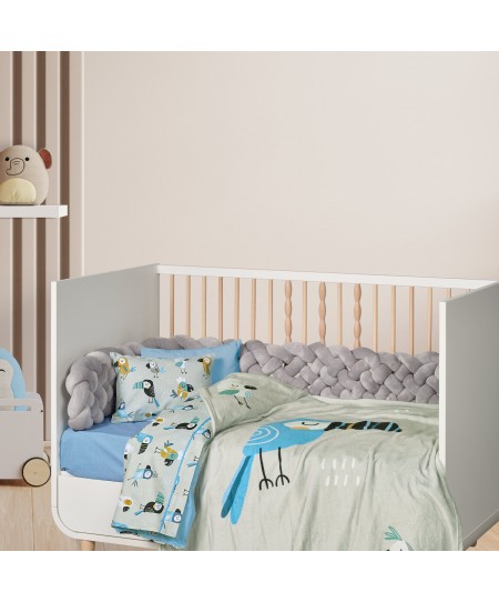 DAS BABY ΚΟΥΒΕΡΤΑ FLEECE 110Χ150 BABY FUN 4914 BLUE, GREY, MINT