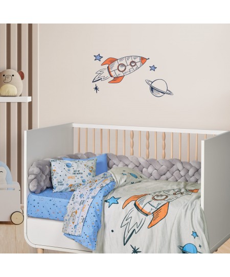 DAS BABY ΚΟΥΒΕΡΤΑ FLEECE 80X110 BABY FUN 4912 BLUE, GREY, ORANGE