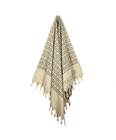GREENWICH POLO CLUB ΠΕΤΣΕΤΑ-ΠΑΡΕΟ 90Χ170 4057 BEIGE, BLACK
