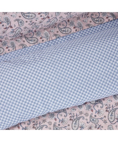 DAS HOME ΣΕΤ ΣΕΝΤΟΝΙΑ ΜΟΝΑ ΜΕ ΛΑΣΤΙΧΟ CASUAL 5427 SALMON, WHITE 120Χ200+35