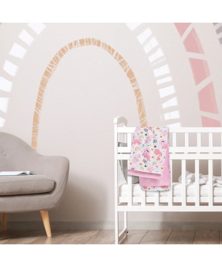 DAS BABY ΣΕΤ ΣΕΝΤΟΝΙΑ ΛΙΚΝΟΥ FUN 4936 PINK, WHITE 70Χ120