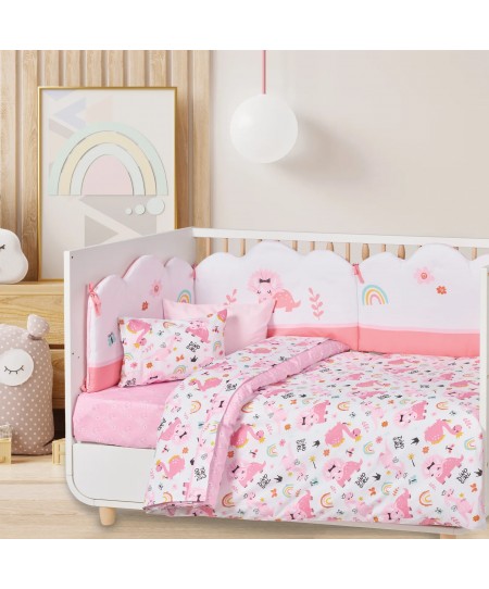DAS BABY ΣΕΤ ΣΕΝΤΟΝΙΑ FUN 4936 PINK, WHITE 130Χ170