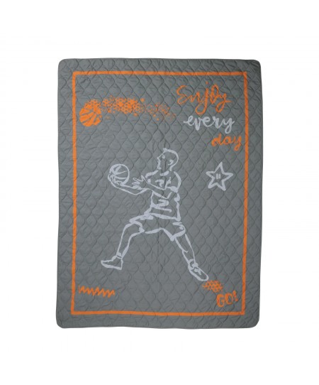 DAS KIDS ΚΟΥΒΕΡΛΙ ΜΟΝΟ 4941 GREY, ORANGE 160X220