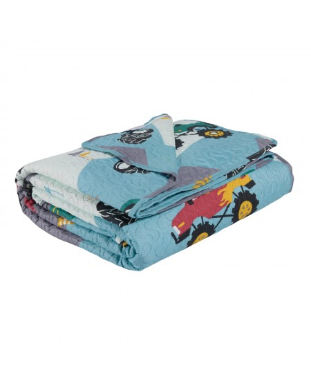 DAS KIDS ΚΟΥΒΕΡΛΙ ΜΟΝΟ 4926 GREEN, GREY 160Χ240
