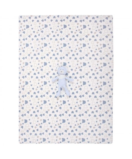GREENWICH POLO CLUB ΚΟΥΒΕΡΤΑ ΠΙΚΕ 75X100 ΒΑΒΥ ESSENTIAL 8854 BLUE, WHITE