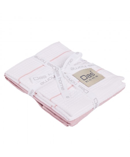 DAS HOME ΣΕΤ ΠΟΤΗΡΟΠΑΝΑ 2ΤΜΧ 30Χ50 0828 PINK, WHITE