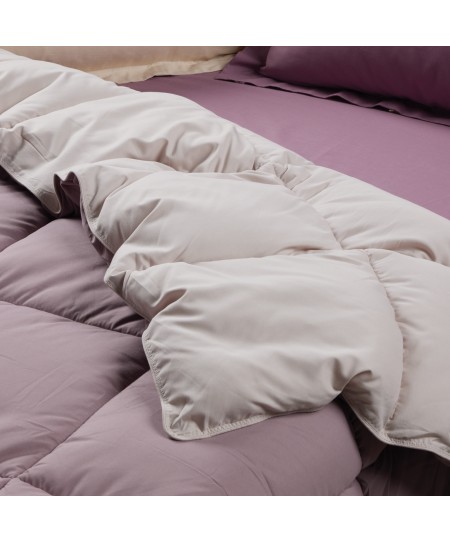 DAS HOME ΠΑΠΛΩΜΑ ΥΠΕΡΔΙΠΛΟ HAPPY 9691 BEIGE, PURPLE 220Χ240