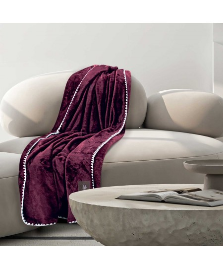 GREENWICH POLO CLUB ΚΟΥΒΕΡΤΑ ΚΑΝΑΠΕ FLEECE 130Χ170 ESSENTIAL 4440 BORDEAUX