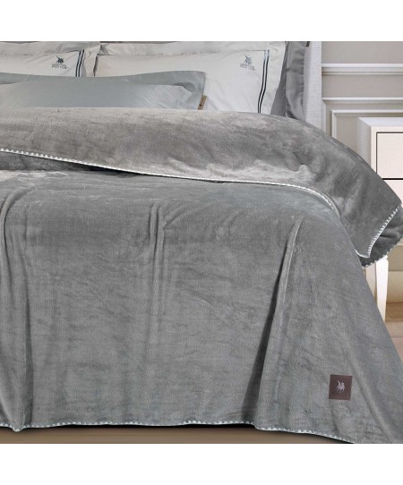 GREENWICH POLO CLUB ΚΟΥΒΕΡΤΑ FLEECE 220X240 ESSENTIAL 4439 GREY
