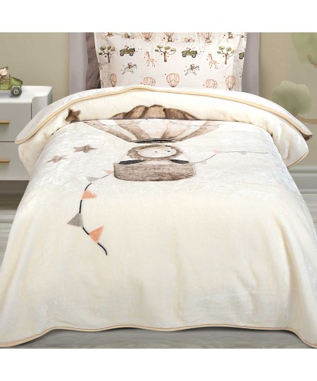 GREENWICH POLO CLUB ΚΟΥΒΕΡΤΑ VELOUR JUNIOR ESSENTIAL 8860 TAUPE 160Χ220