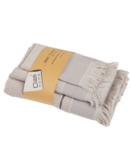 DAS HOME ΣΕΤ ΠΕΤΣΕΤΕΣ 3ΤΕΜΑΧΙΩΝ BEST 0841 GREY