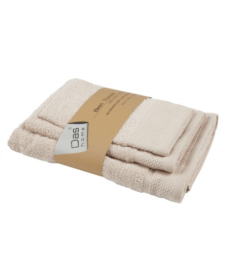 DAS HOME ΣΕΤ ΠΕΤΣΕΤΕΣ 3ΤΕΜΑΧΙΩΝ BEST 0833 TAUPE