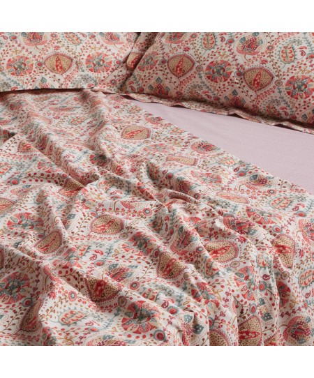 DAS HOME ΣΕΤ ΣΕΝΤΟΝΙΑ ΥΠΕΡΔΙΠΛΑ ΜΕ ΛΑΣΤΙΧΟ CASUAL 5437 MULTICOLOR 170Χ200+35