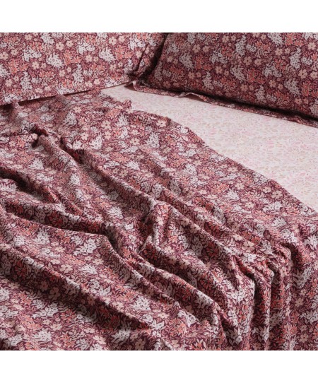 DAS HOME ΣΕΤ ΣΕΝΤΟΝΙΑ ΥΠΕΡΔΙΠΛΑ ΜΕ ΛΑΣΤΙΧΟ CASUAL 5433 BORDEAUX, NUDE 170x200+35