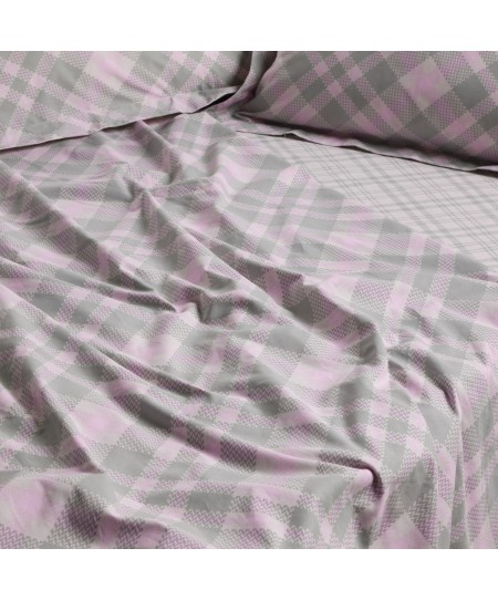 DAS HOME ΣΕΤ ΣΕΝΤΟΝΙΑ ΥΠΕΡΔΙΠΛΑ ΜΕ ΛΑΣΤΙΧΟ CASUAL 5436 MINT, PINK 170Χ200+35