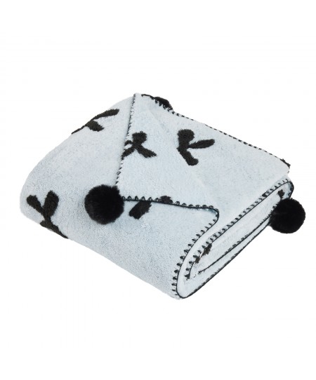 DAS HOME ΚΟΥΒΕΡΤΑ ΚΑΝΑΠΕ JACQUARD FLEECE 1380 LIGHT BLUE 130Χ170