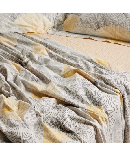 DAS HOME ΣΕΤ ΠΑΠΛΩΜΑΤΟΘΗΚΗ ΥΠΕΡΔΙΠΛΗ HAPPY 9685 GREY, OCHRE 220Χ240