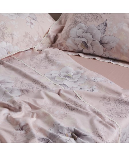 DAS HOME ΠΑΠΛΩΜΑΤΟΘΗΚΗ ΣΕΤ ΥΠΕΡΔΙΠΛΗ PRESTIGE 1711 GREY, PINK 220Χ240