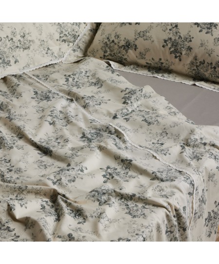 DAS HOME ΠΑΠΛΩΜΑΤΟΘΗΚΗ ΣΕΤ ΥΠΕΡΔΙΠΛΗ PRESTIGE 1712 GREY, IVORY 220Χ240