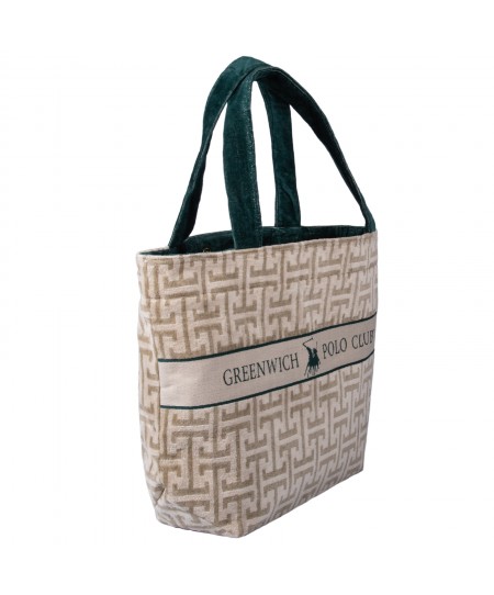 GREENWICH POLO CLUB ΤΣΑΝΤΑ ΘΑΛΑΣΣΗΣ 55Χ40 ESSENTIAL 5229 GREEN, TAUPE