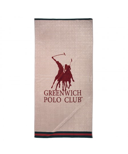 GREENWICH POLO CLUB ΠΕΤΣΕΤΑ ΘΑΛΑΣΣΗΣ 90Χ180 ESSENTIAL 5225 RED, TAUPE
