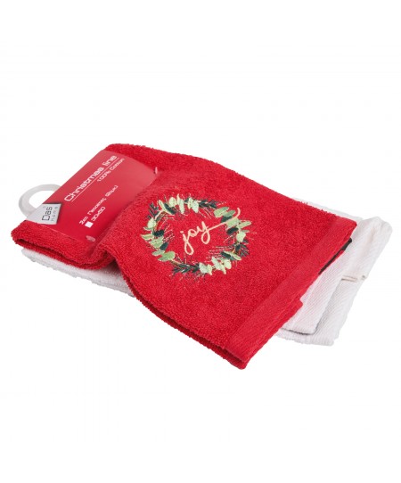 DAS HOME CHRISTMAS ΠΟΤΗΡΟΠΑΝΑ ΣΕΤ 2ΤΜΧ 30X50 0906 RED, WHITE